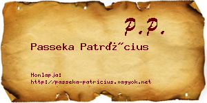 Passeka Patrícius névjegykártya